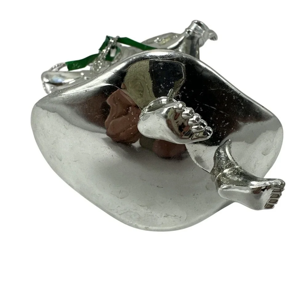 Vintage Silver Angel Bell Christmas Ornament Holiday‎ Decor Tree Decoration